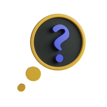 Have Question 3 D Icon Contains PNG GLTF BLEND And OBJ Files 3D Icon