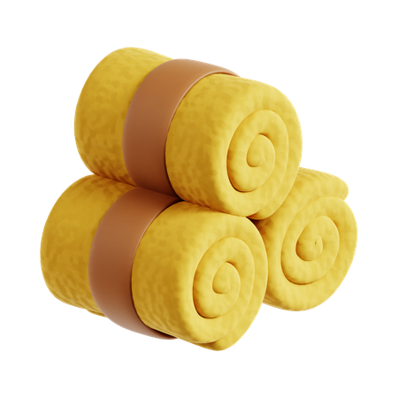 Hay Bales  3D Icon