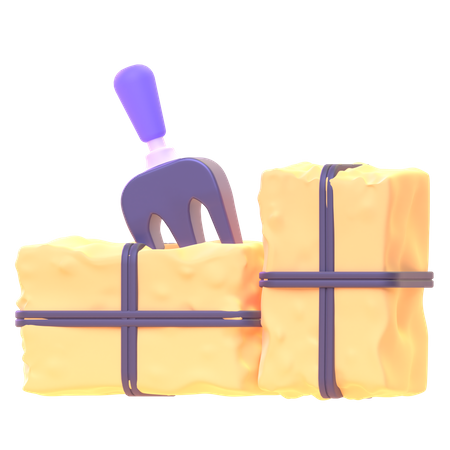 Hay Bundle  3D Icon