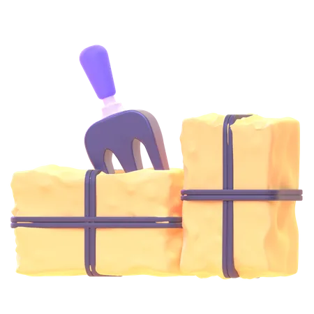 Hay Bundle  3D Icon