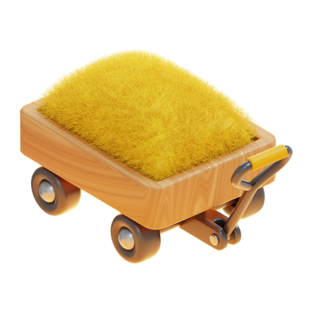 Hay cart  3D Icon