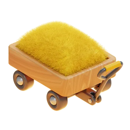 HAY CART  3D Icon