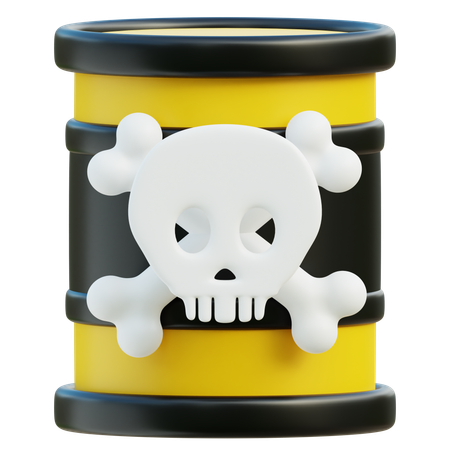 Hazardous Chemicals Barrel  3D Icon