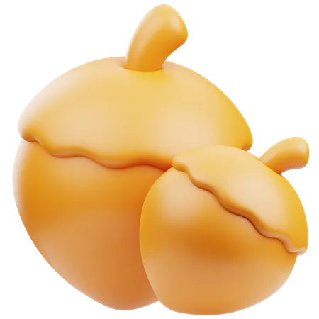 Hazelnut  3D Icon