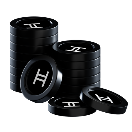 Pilas de monedas hbar  3D Icon