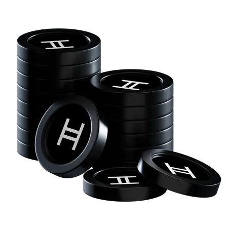 Pilas de monedas hbar  3D Icon