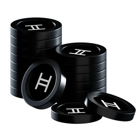 Piles de pièces hbar  3D Icon