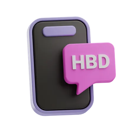 Hbd Message  3D Icon