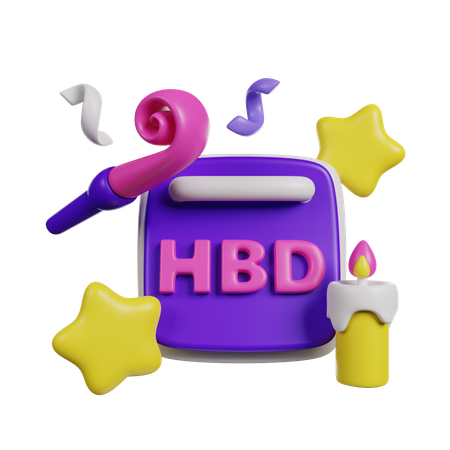 Hbd Whistle  3D Icon