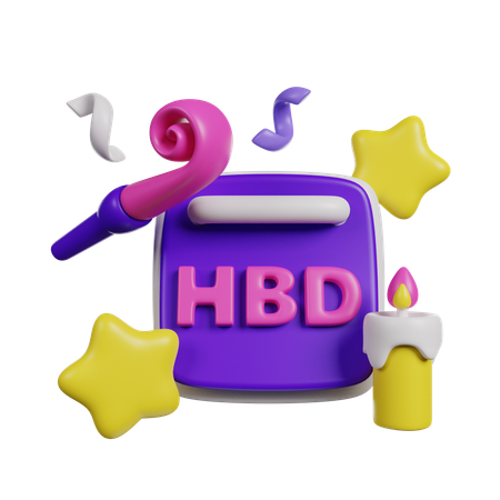 Hbd Whistle  3D Icon