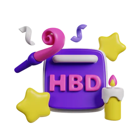 Hbd Whistle  3D Icon