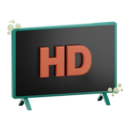 HD TV 3 D Illustration 3D Icon