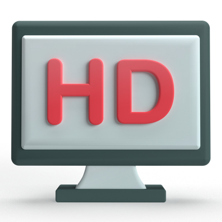 HD Video  3D Icon
