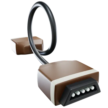 3 D HDMI Cable With Isolated Background 3D Icon