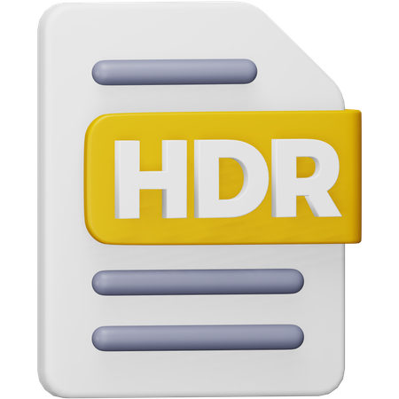 Hdr File  3D Icon