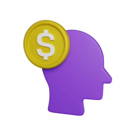 Head Dollar  3D Icon