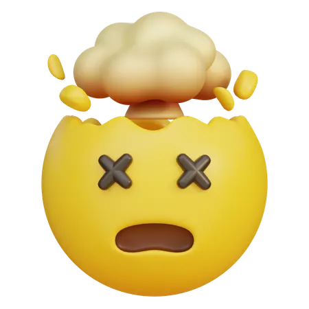 Head Explodes Emoji Emoticon  3D Icon