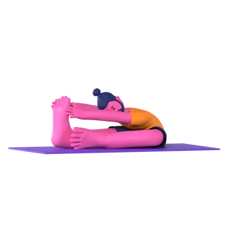 Head to Knee Pose  3D Icon