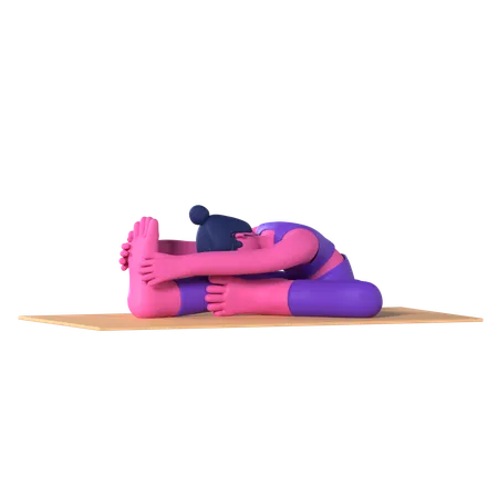 Head to Knee Pose  3D Icon