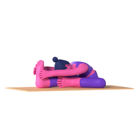 Head to Knee Pose  3D Icon