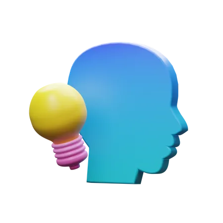 Head With Idea  3D Icon