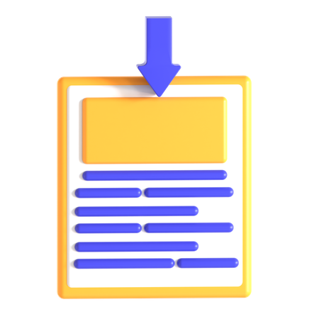 Headline Text  3D Icon