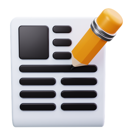Headlines  3D Icon