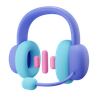 3d headphone illustration