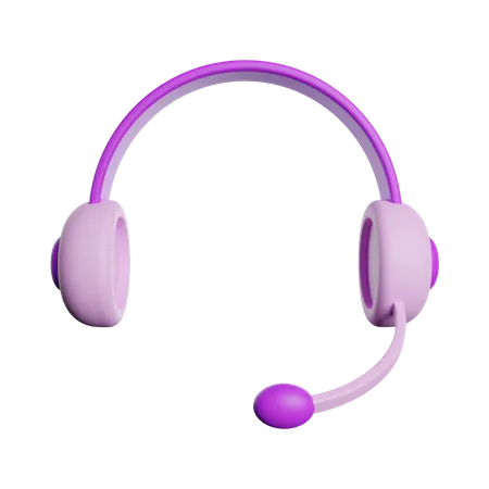 Headphone Gadget Equipmnet 3D Illustration