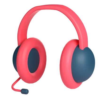 3 D Headphone For School And Education Concept Object On A Transparent Background 3D Icon
