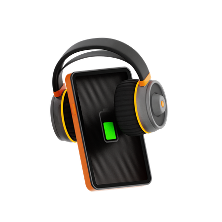 Headphone And Tab  3D Icon