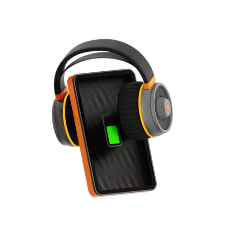 Headphone And Tab  3D Icon