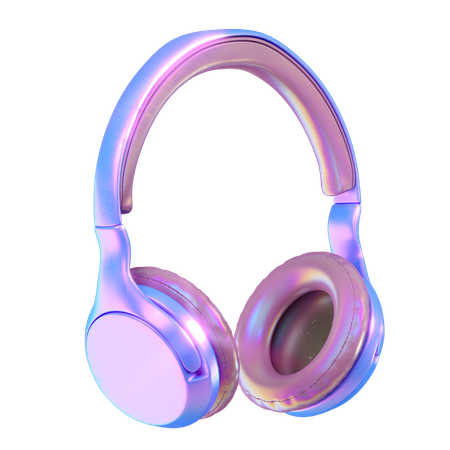 Headphone Holographic  3D Icon