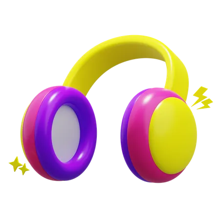 Headphone Music  3D Icon