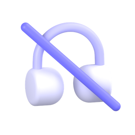 Headphone Off  3D Icon