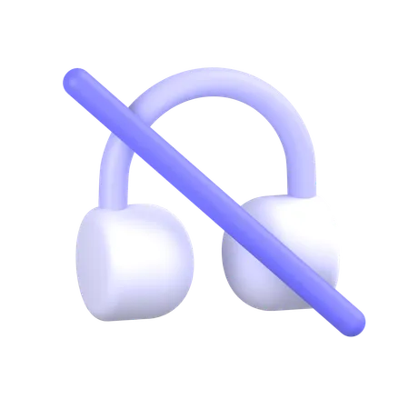 Headphone Off  3D Icon