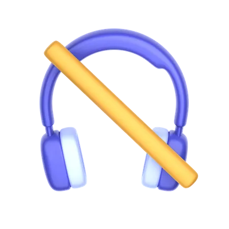 Headphone Off  3D Icon