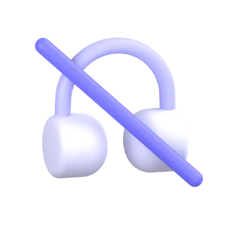 Headphone Off  3D Icon