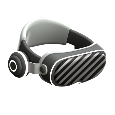 Headphone with Vr Box  3D Icon