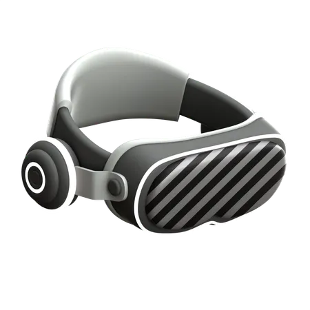 Headphone with Vr Box  3D Icon