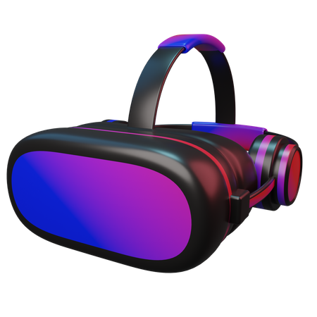 Headphone with VR box  3D Illustration