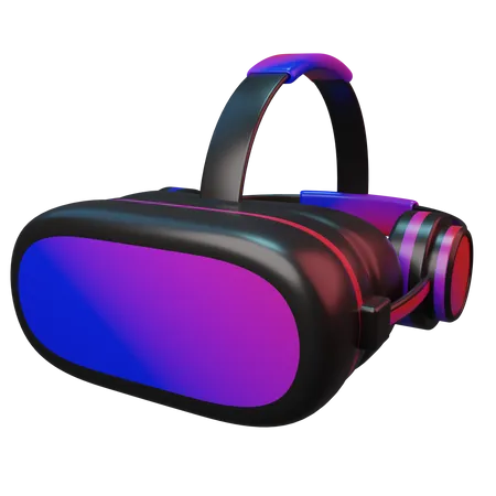 Headphone with VR box  3D Illustration