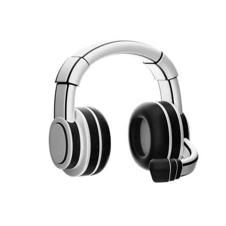 3 D Icon Headphones With Microphone 3D Icon