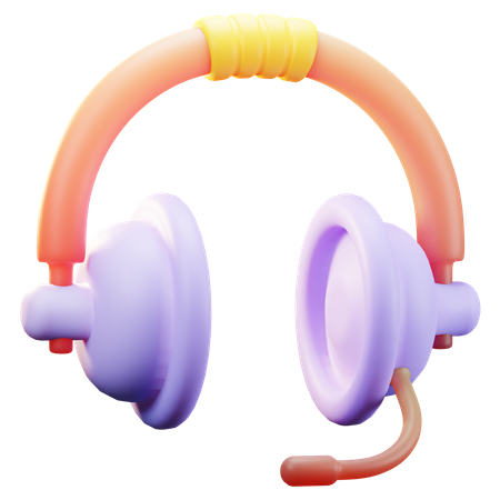 Headphones  3D Illustration