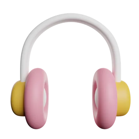 Headphones Audio Sound 3D Icon