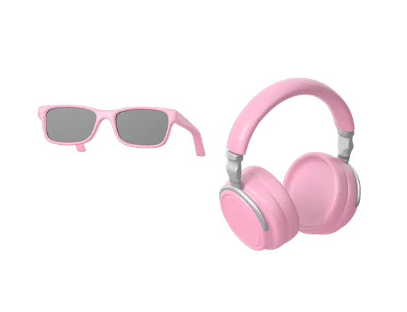 Headset And Goggles  3D Icon