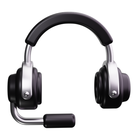 Headset mit Mikrofon  3D Icon