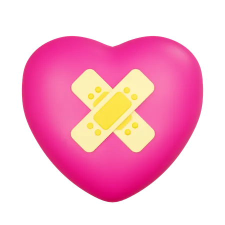 Heal Heart Illustration 3D Icon