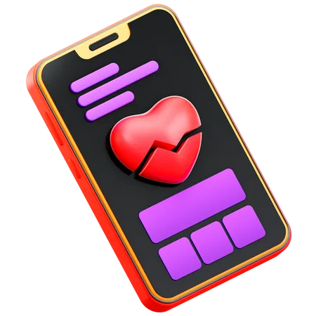 Health App  3D Illustration