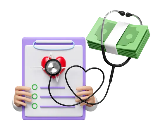 Health Checkup Cost  3D Icon